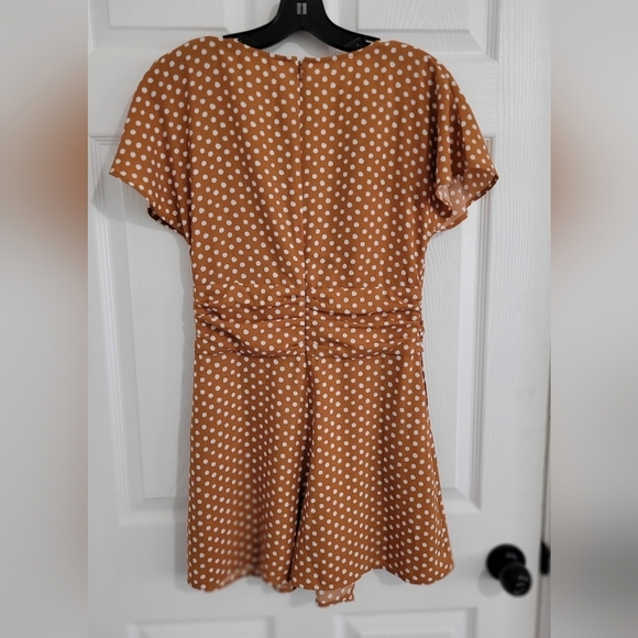 Leith Romper Size Small Rustic Orange Short Sleeve Beachy Summer Ready - Picture 5 of 11
